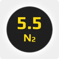 Азот (N2) 5.5 (99,9995%) в баллоне 2л 150 бар, соединение  W21,6x1-14'' (DIN 6)