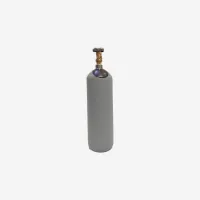 Газовый баллон 2 л для аргона и газовых смесей стальной бесшовный 150 с латунным вентилем (новый) ТР ТС 032 серый соединение DIN1 (W21,8x1/14'' LH) / Cylinder 2 liters 150 bar grey color DIN1 (W21,8x1/14'' LH)