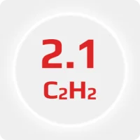 Ацетилен (С2Н2) марки Б 2.1 (99,1%) в баллоне 40л. 5 кг., соединение ацетиленовое (DIN 3)