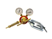 Регулятор линейный ацетиленовый AMFLO R82LY-15 (С2H2)  латунь  с 1-им манометром, давление на входе до 25 бар. произв 14м3/час / Regulator R82LY-15